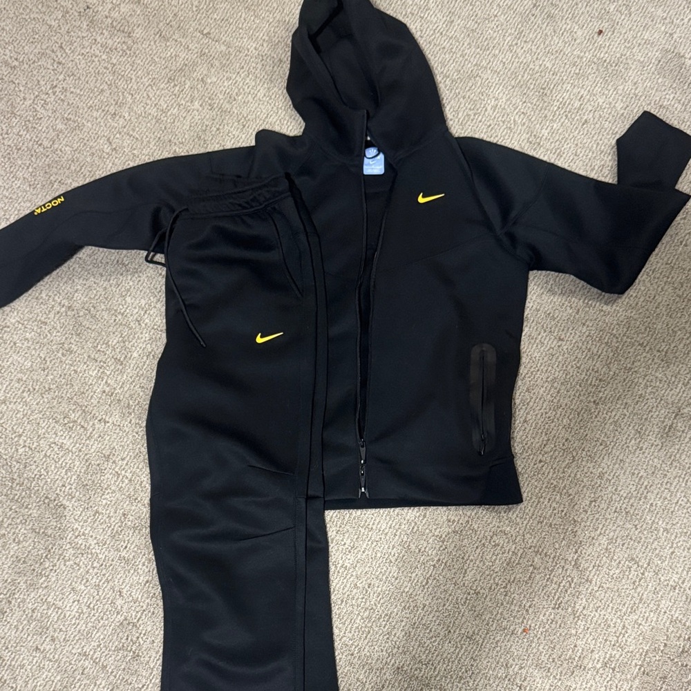 Nike Black and Yellow Hoodie Set